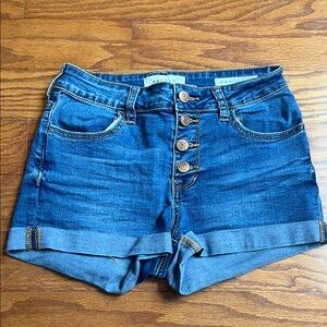 PacSun Blue Jean Shorts with Cuffed Hem and Stretch Fit